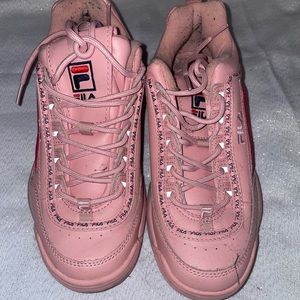 Pink Fila sneakers